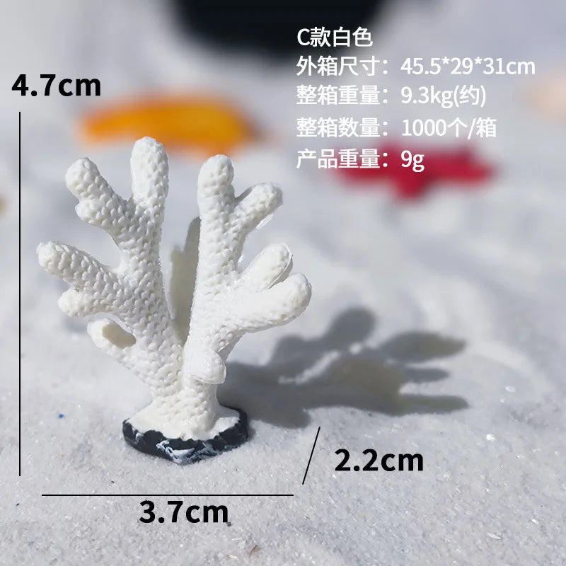 Artificial Coral Fish Tank Decoration Starfish Resin Reef Landscape Aquarium Decoration Accessories Craft Tabletop Ornaments