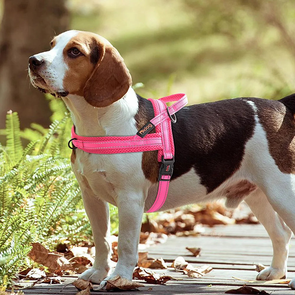 Mesh Nylon Dog Harness Reflective Pet Harness No Pull Dogs Vest With Quick Control Handle for Small Medium Large Dogs Pitbull