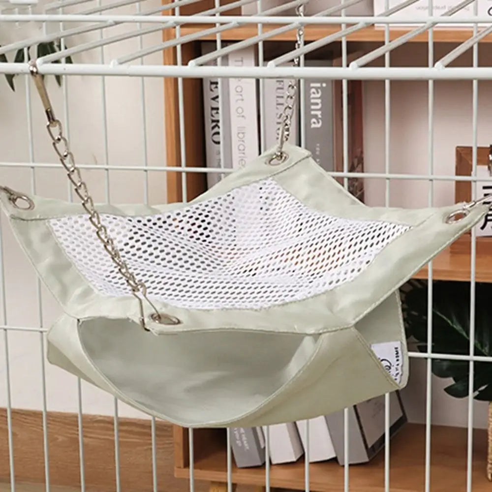 Hammock for Rats Double Summer Cool Net Bed for Hamster House Nest Sleeping Bag Hanging Tree Beds Pet Rat Squirrel Hamster Nest