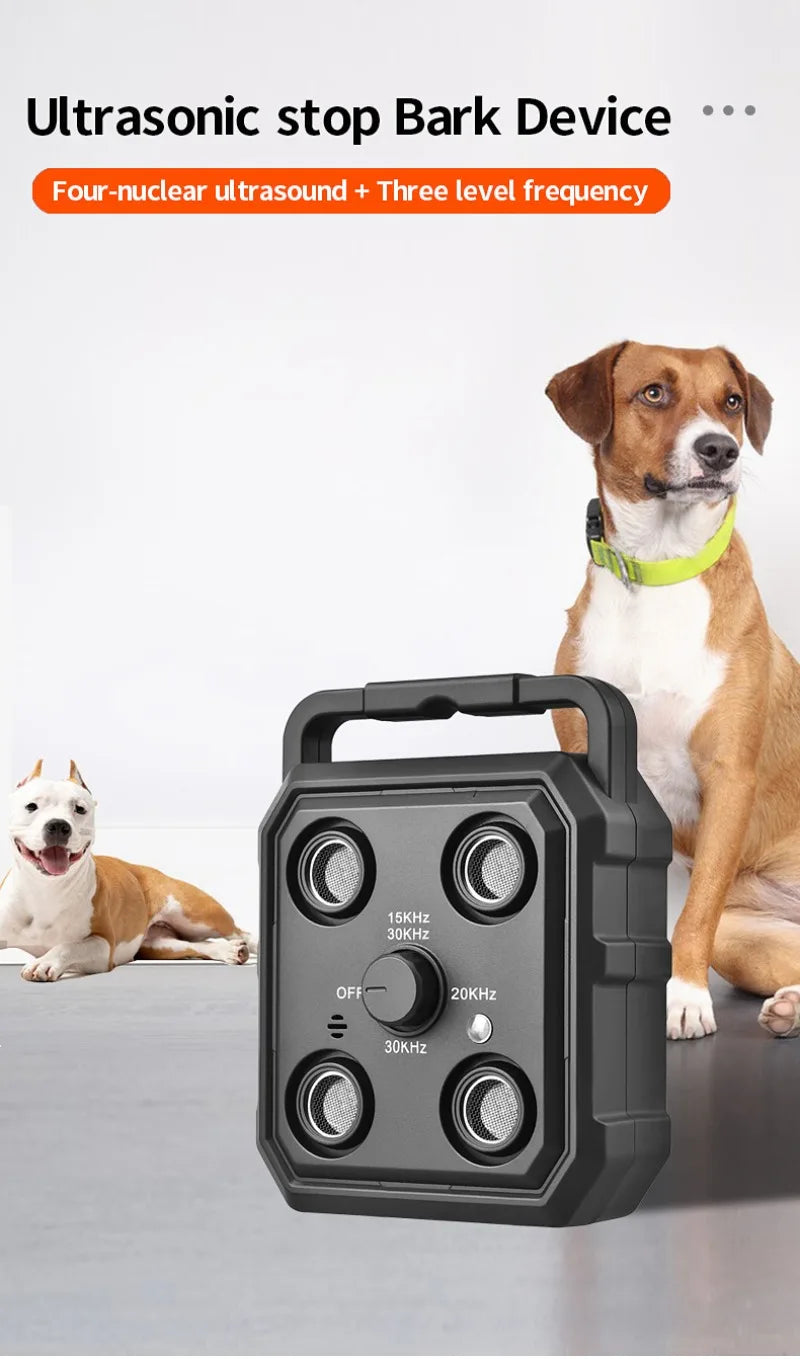 New Ultrasonic Stop Barker Dog Trainer Automatic Sound Control Anti-Barking Rechargeable Deterrent Device Pet Training Supplies