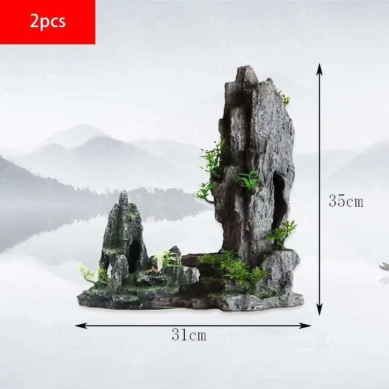Large fish tank decoration resin aquarium decoration rockery landscape accessories fish tank aquarium decoration background