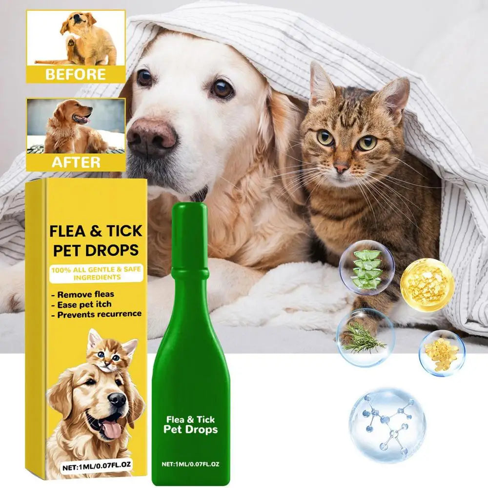 Pet Dogs Cat Vitro Drops Pet External Drops Anti Flea Drops Long Lasting Tick Removal Tool Comfortable Tick Liquid for Cats