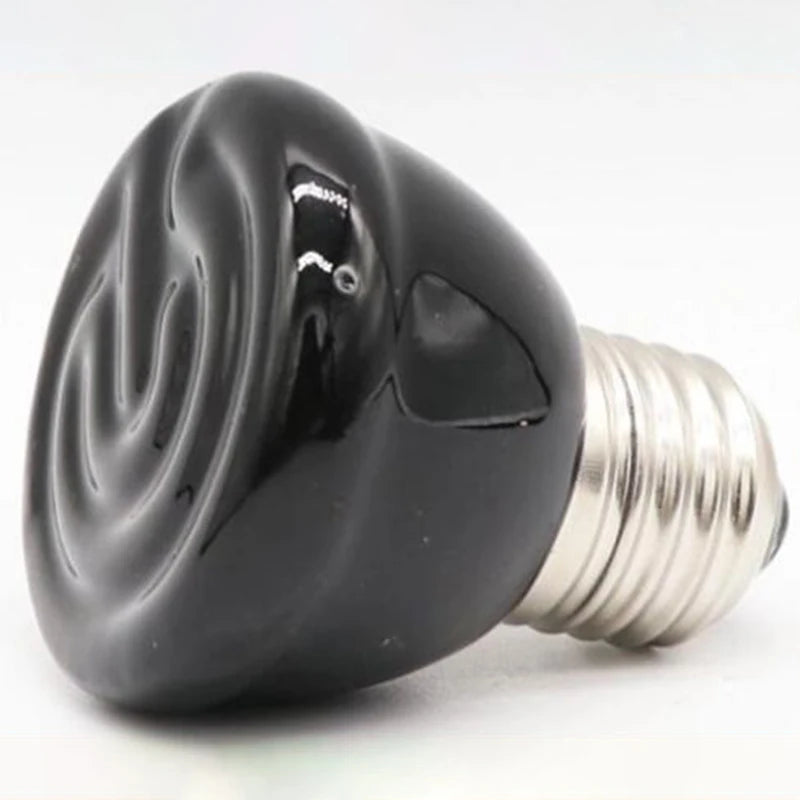 Mini Pet Reptile Infrared Ceramic Heating Lamp 220V Heat Emitter Light Bulb 50W 75W 100W E27  Turtle Warm Bulbs F2