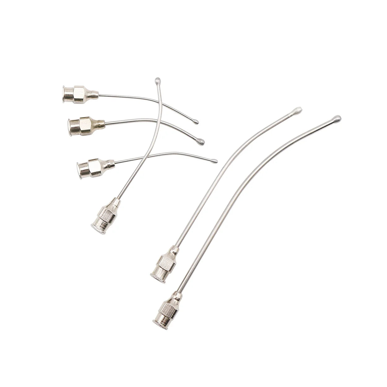 1Pc Stainless Steel feeding Tube Medicine Feeder Elbow Quail Parrot Bird Feeding Tube Small Animal Pet Feeding Tools