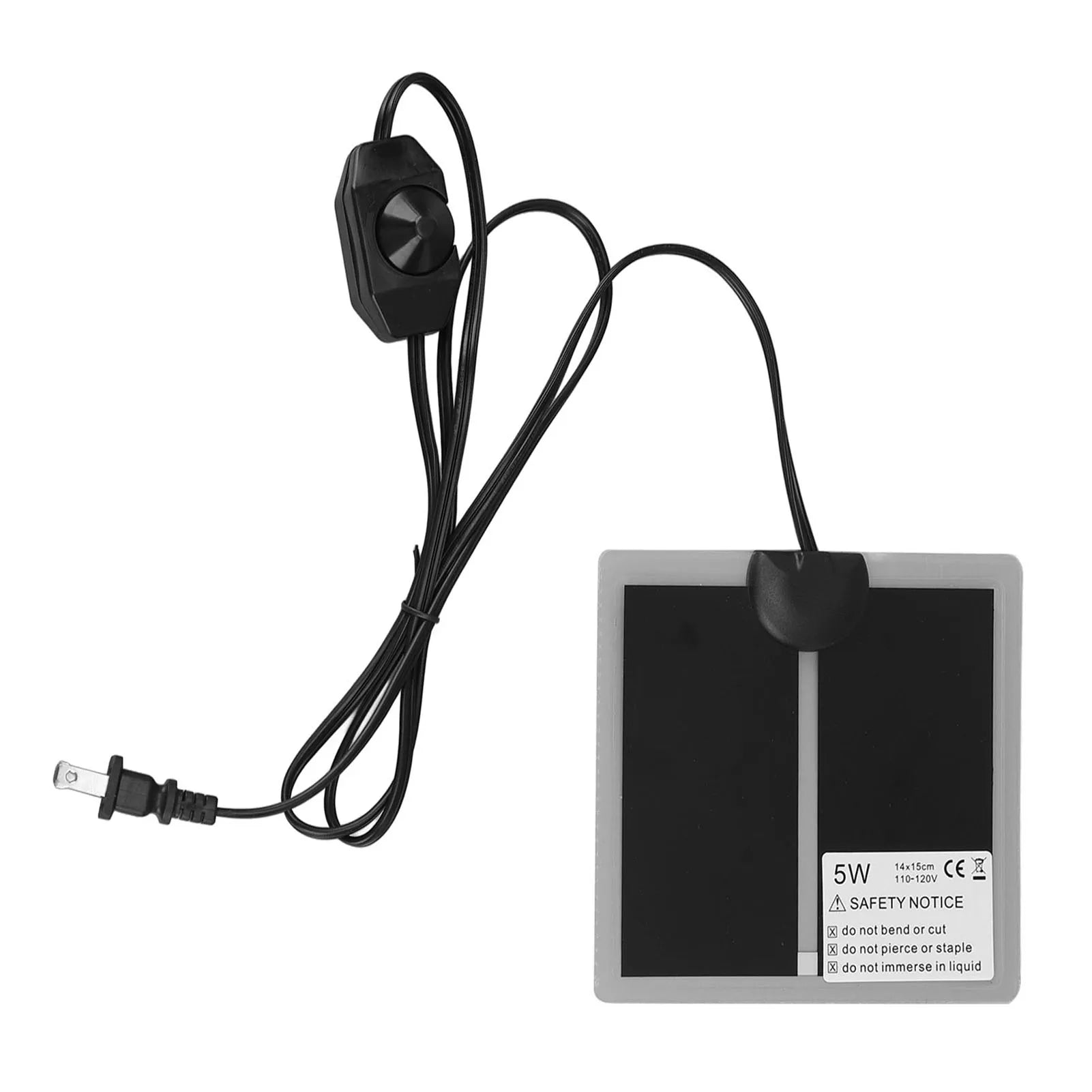Reptile Terrarium Heat Pad Rapid Heating 110V to Waterproof Adjustable Temperature Reliable for Home Living Room Office