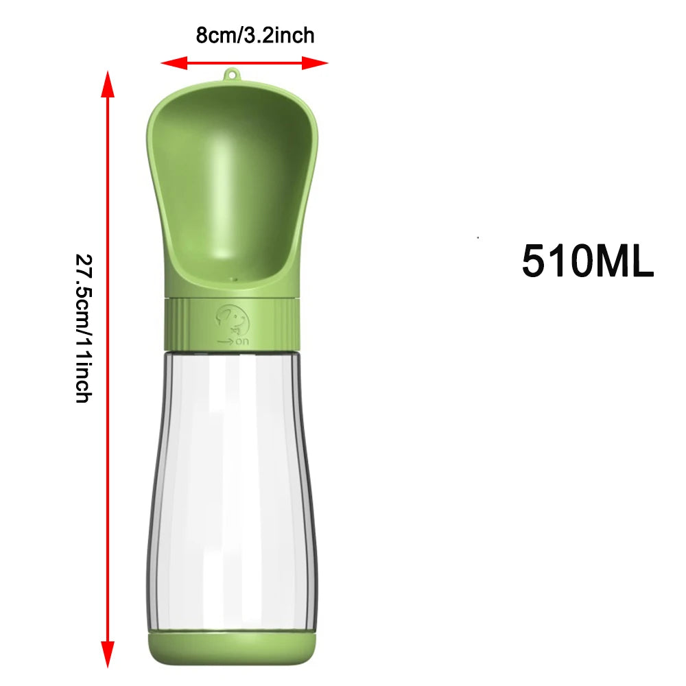 Twist Open Dog Water Bottle Portable Drinking Water Feeding Food Bowl Traveling Walker Dog Accessories Outside Puppy Pet Bottle