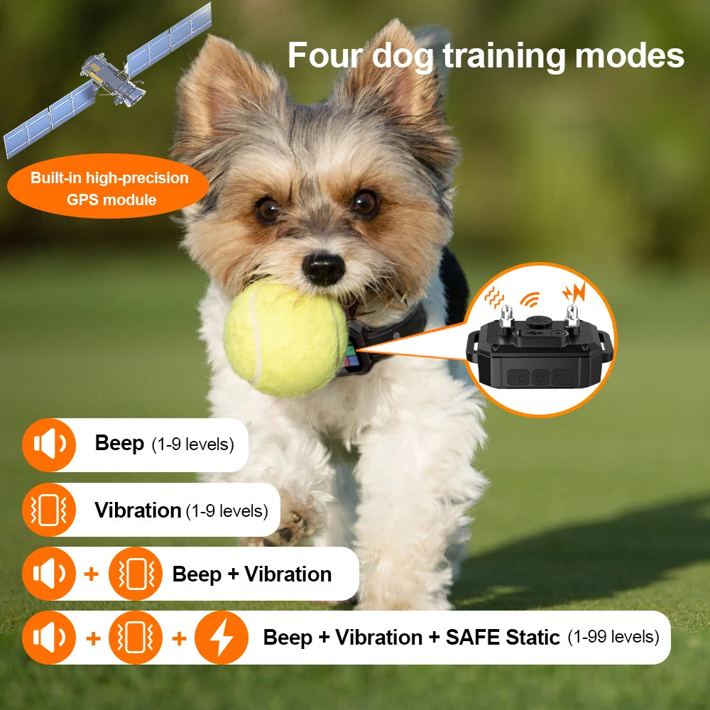 Wireless Pet Fence Remote Training 2 Dogs Shock Collar Smart Electric Dog Fence GPS Wireless Invisible Fence For Dogs