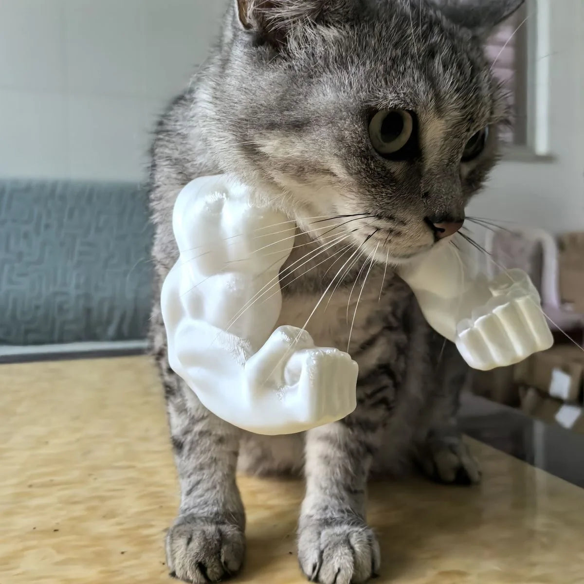 Cat Muscle Arm 3D Printed Neck Arm With Muscle Pet Cosplay Costume Accessories For Halloween Birthday Party Supplies Pet Product