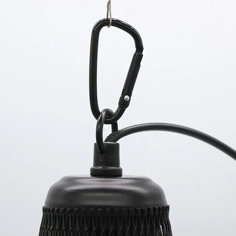 Ceramic Heat Emitter Pet Heating Lampshade Iron Mesh Dome Double Cage Reptile Heat Lampshade E27 Bulb Holder