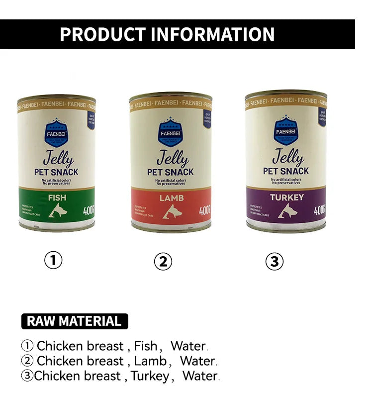Canned Dogs Canned Cats Canned Pet Snacks Canned 400g Chicken Shredded Frozen Can High Meat Contains Cats and Dogs General