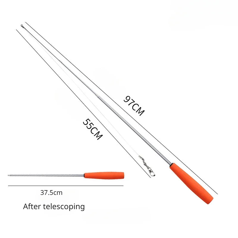 Cat Teaser Wands Three-section Telescopic Fishing Pole Wand Kitten Funny Catcher Teaser Stick Rod Interactive Stick Teaser Toys