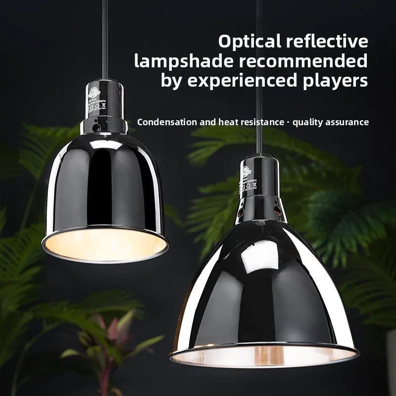 SuperRep Deep Dome Reptile Lamp Fixture-UVA/UVB Heat Lamp Holder to Bearded Dragon&Tortoise-Adjustable Clamp&Shatterproof Shield