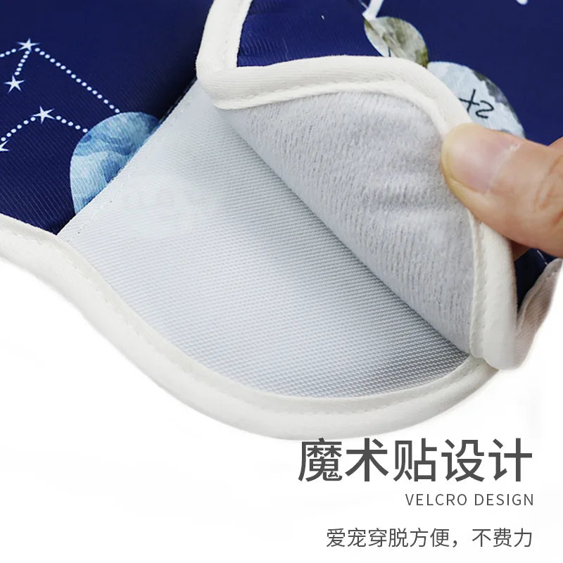 OUWO Space Planet Pattern Deep Blue Pet Protective Collar Dog Cat Neck Cone Collar  Anti Bite Lick Cat Dog Health Medical Circle