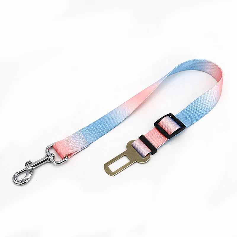 A pet dog car gradient traction rope dog car seat belt ring safety rope rear seat traction dog rope