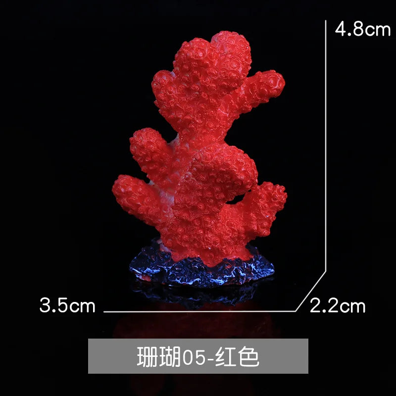 Aquarium Artificial Coral Fish Tank Resin Simulation Coral Starfish Micro Landscape Ornament Reef Aquatic Plants DIY Decoration