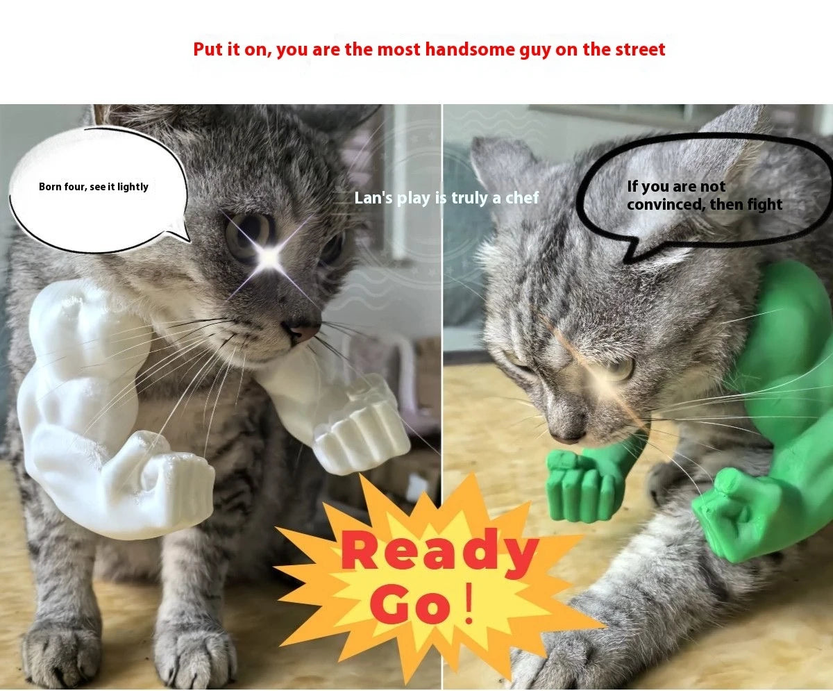 Cat Muscle Arm 3D Printed Neck Arm With Muscle Pet Cosplay Costume Accessories For Halloween Birthday Party Supplies Pet Product