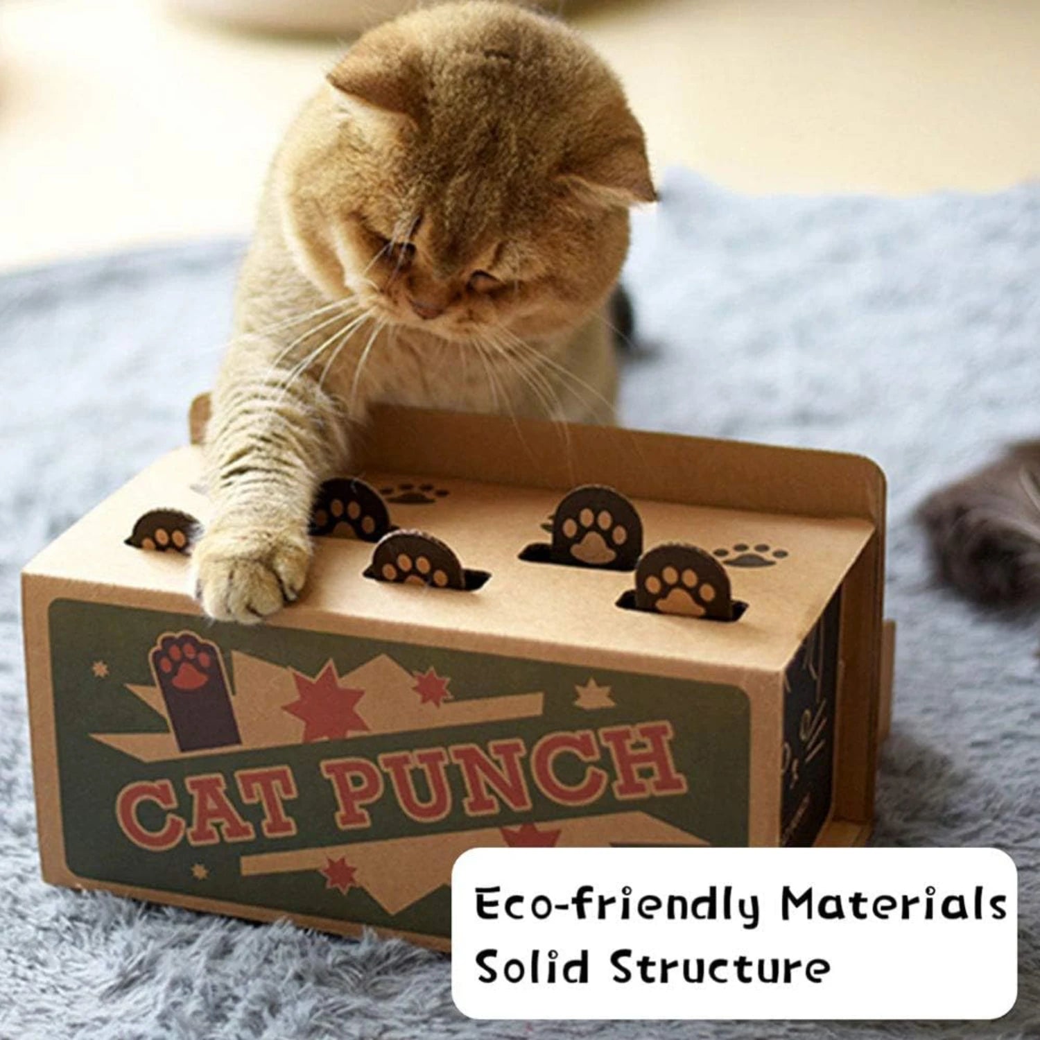 Yamyidar Pet Cat Toy, Interactive Cat Hunt Training Cat Teaser Box Puzzle Toy  Game for Cat, Whack-A-Mole