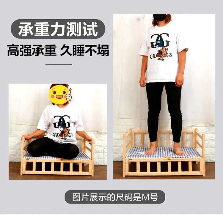 Off the Ground Solid Wood Pet Bed Four Season Universal Dog Bed Small to Large Teddy Bed at Special Price