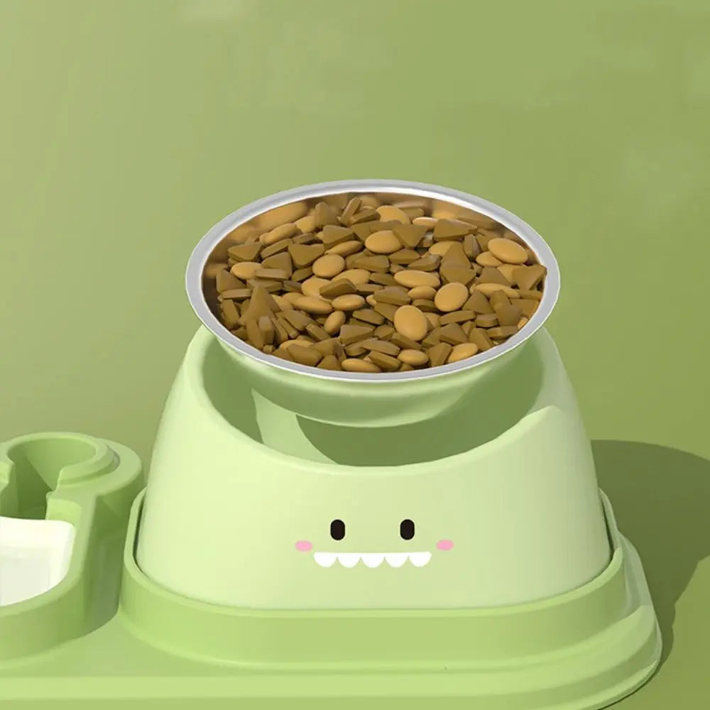 Anti Choking 3-in-1 Cat Bowl Detachable Neck Protection Pet Food Water Dispenser Non Slip Large Capacity Dog Cat Drinker Feeder