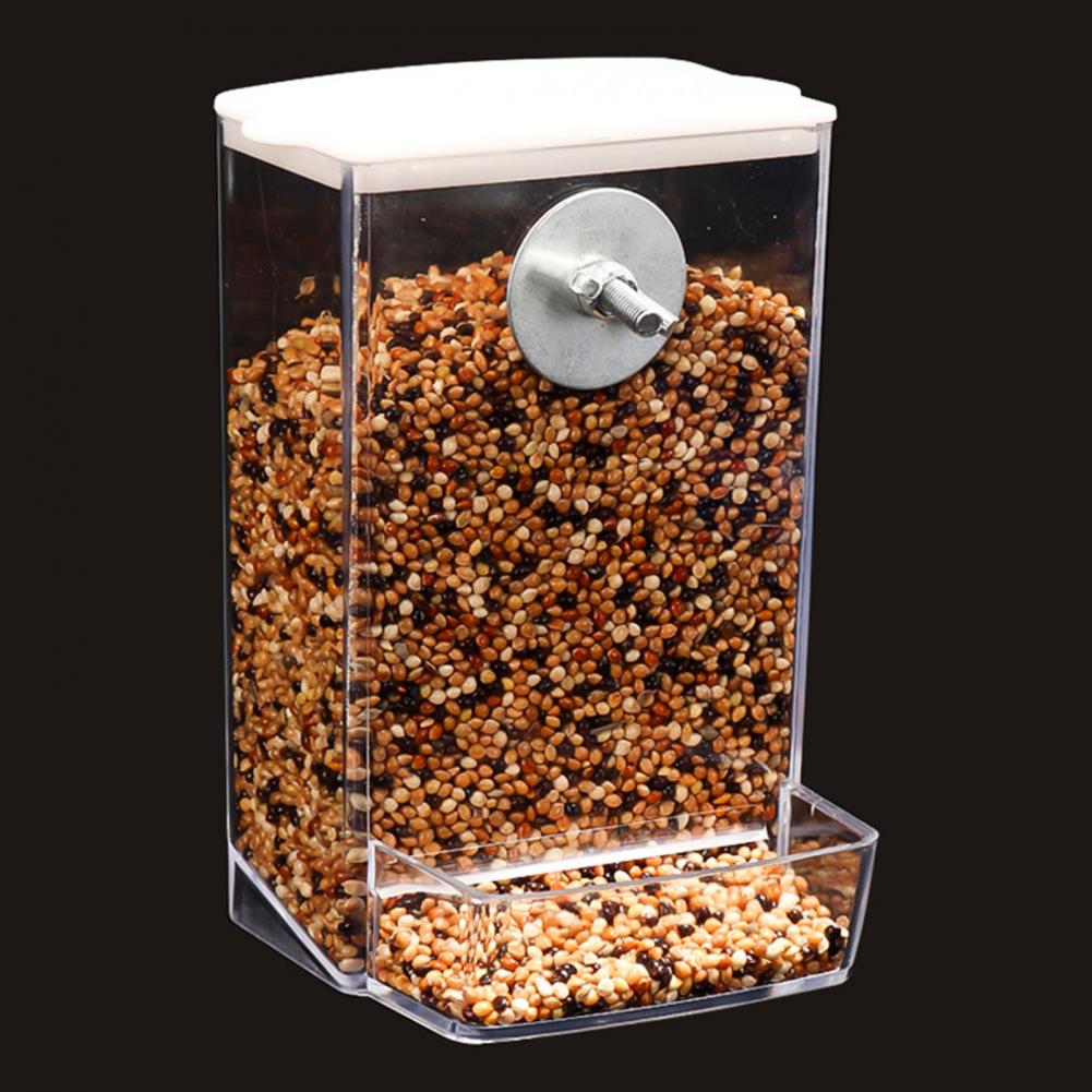 Bird Feeders Automatic Parrot Feeder Drinker with Dustproof Lid Mount Budgie Cockatiel Conure Food Dispenser Pet Supplies
