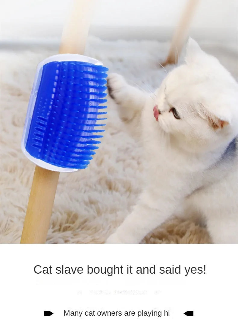 New cats Wall Corner Scratcher Brush Pet Comb Cratch Bristles Arch Massager Self Grooming Accessories