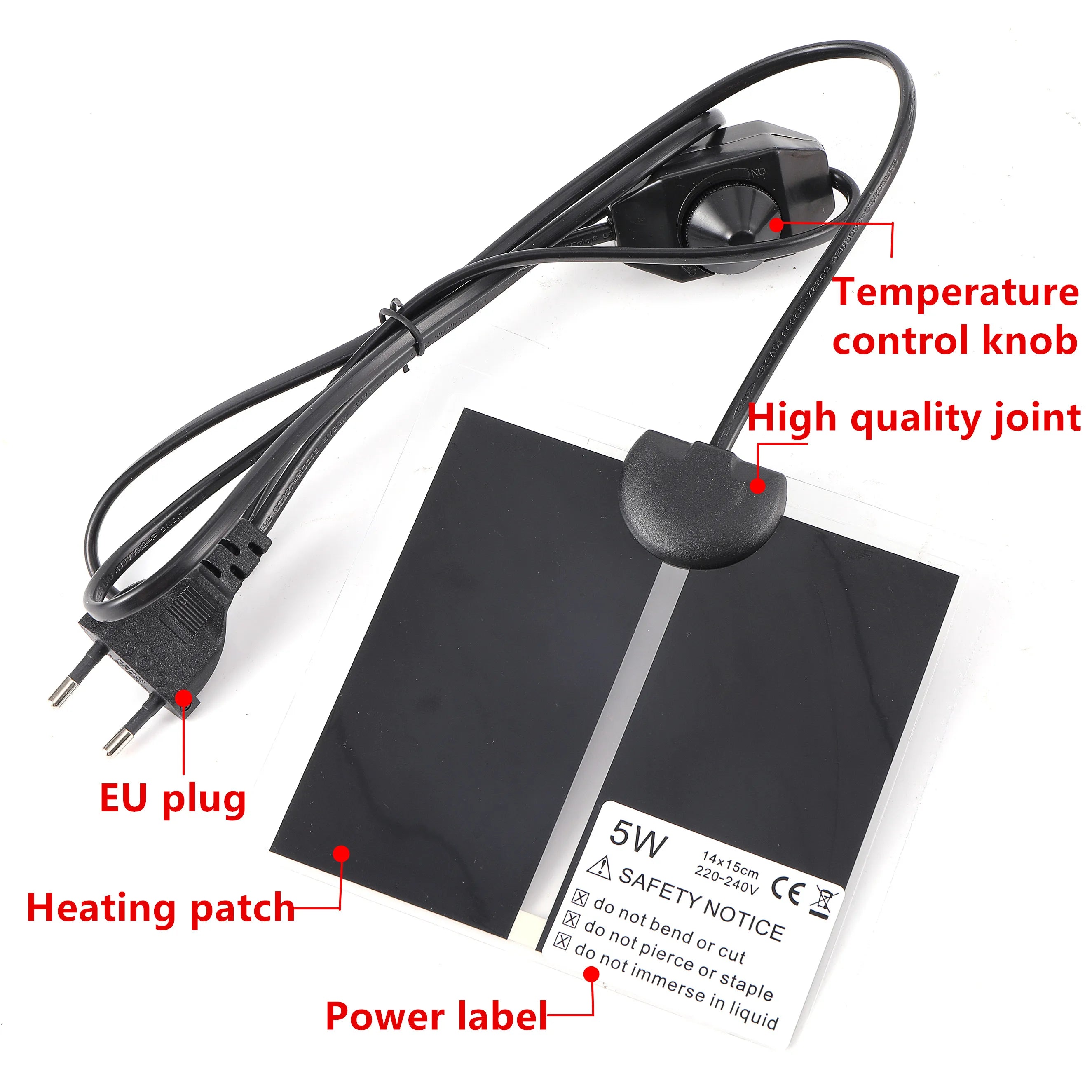 5W/7W/14W/20W/28W/35W/45W Pet Heating Pad Reptile Electric Blanket Warm Adjustable Temperature Controller Incubator Mat Tools