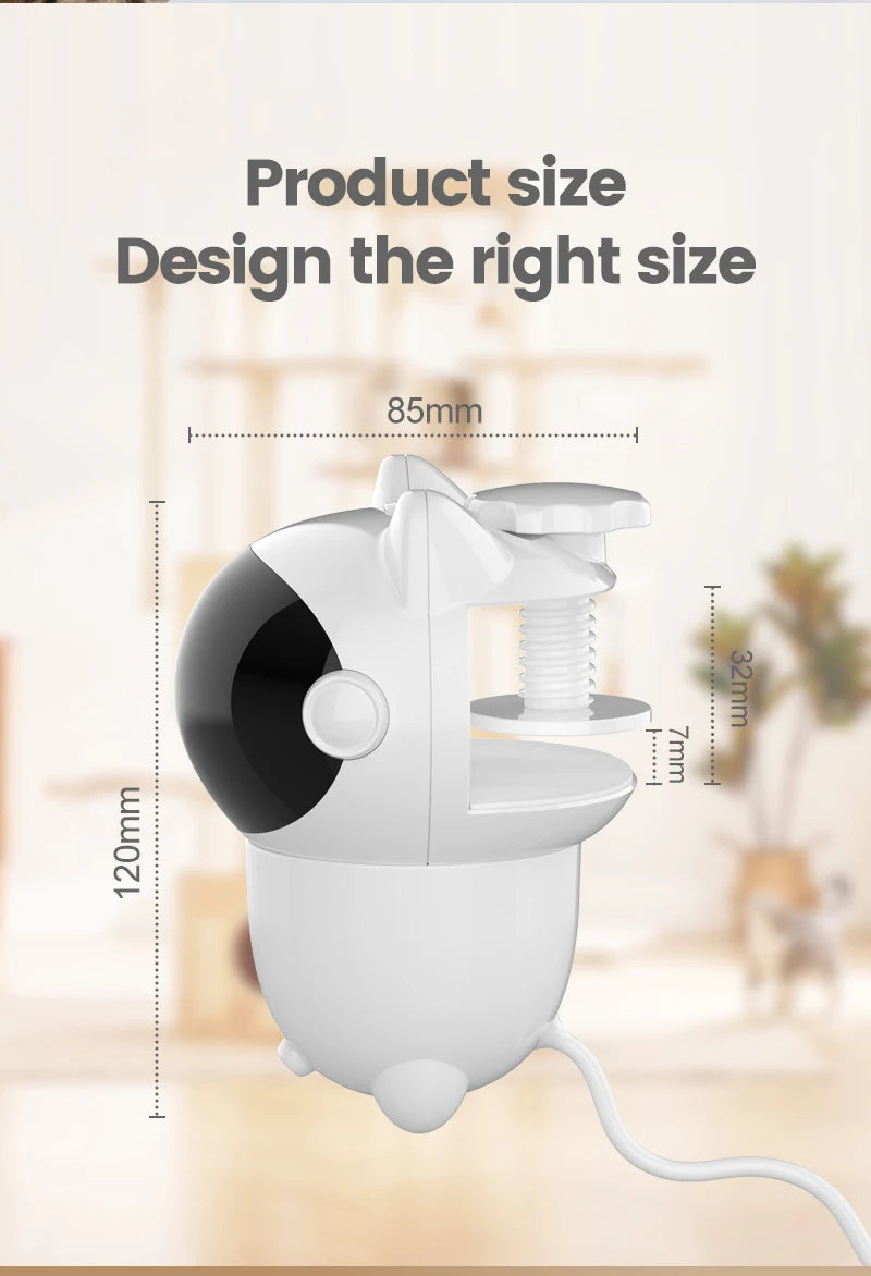 Pet Cat Toy Interactive  Rechargeable Infrared Smart Automatic  Interactive Cat Toy Multiple Angles