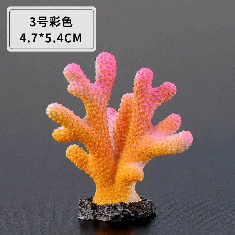 Aquarium Artificial Coral Fish Tank Resin Simulation Coral Starfish Micro Landscape Ornament Reef Aquatic Plants DIY Decoration