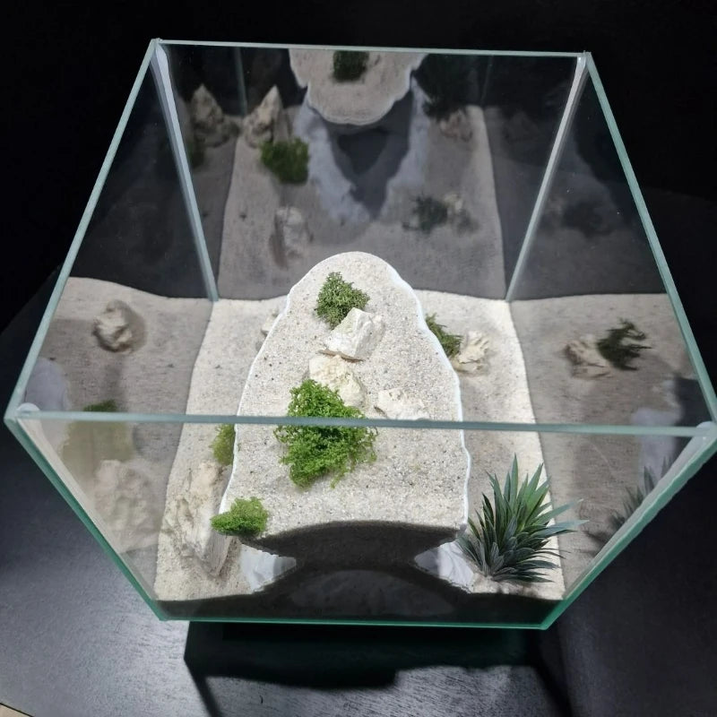Fish Tank Cliff  & Underground Cave Shelter for Fish Shrimp Reptile Hiding, Landscaping Ornament 3D Printed Aqaurium Decoration
