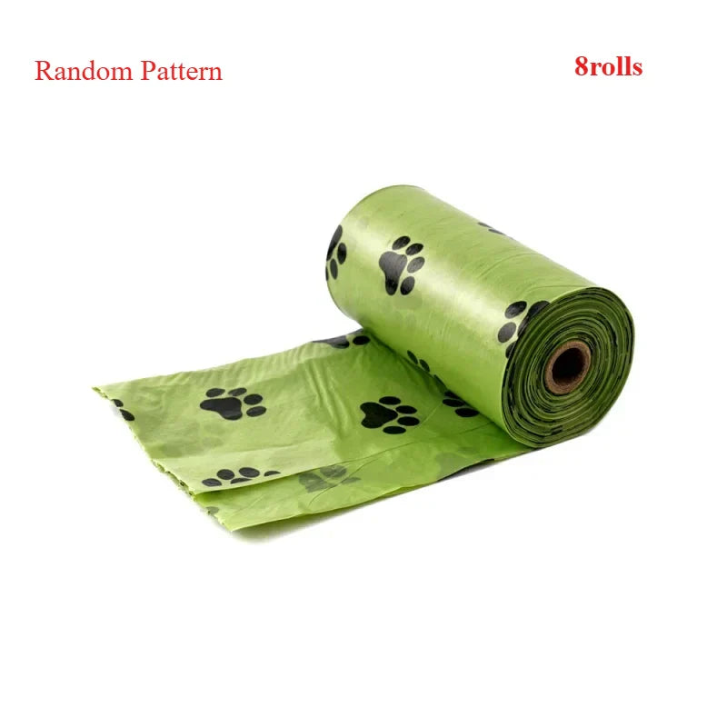 8Rolls/16Rolls Thick Dog Poop Bags, Leak Proof Pet Waste Bag for Dog Outdoor Walking Random Pattern, Green