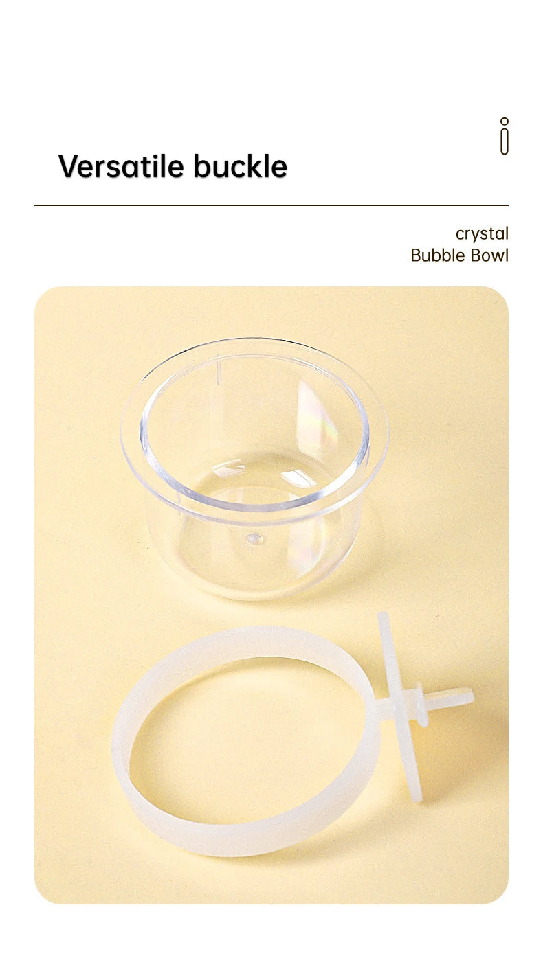Bird Parrot Detachable Transparent Bowl Hanging Plastic Food Cup for Parrot Canary Bird Feeding Cups Parrot Food Water Bowls