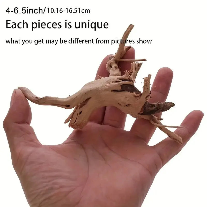 7-26CM 4 Sizes Driftwood Cuckoo Roots Dead-wood Tree Trunk Landscape Creative Reptile Cylinder Fish Tank Ornament Aquarium Decor