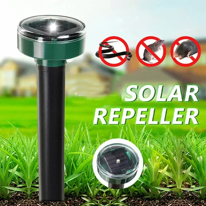 2/4 Pcs Solar Mole Repellent, Ultrasonic Repellent Powered for Get Rid of Mole Gopher Snakes Vole Deterrent Pest Control Tools