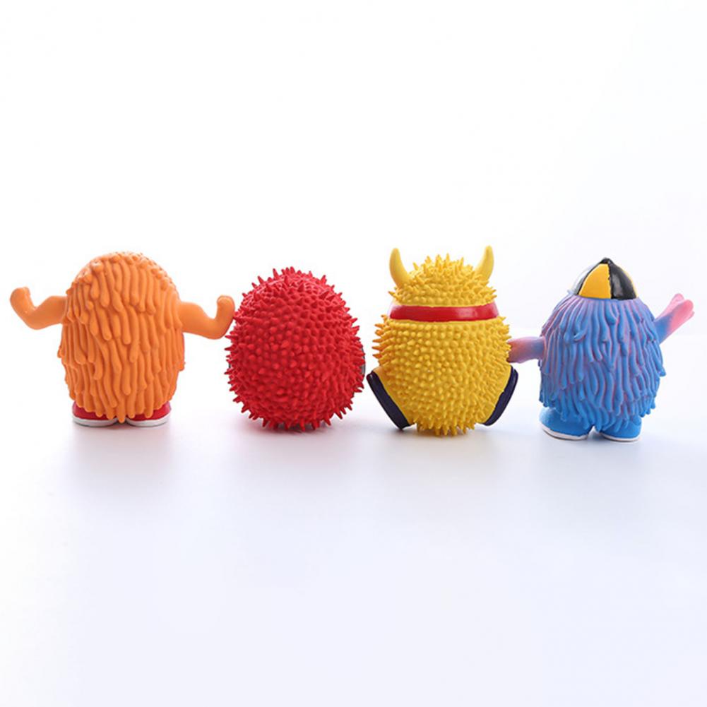 1/4Pcs Interactive Dog Toy Squeaky Cute Geek-shaped Dog Toy Teeth Cleaning Fun Dog Toys Playtime And Chewing Dog Accessories