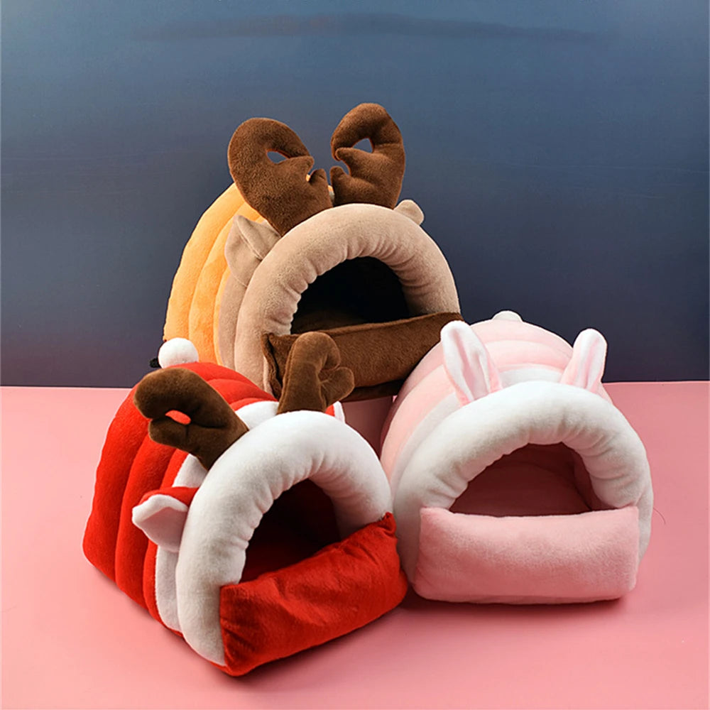 Pet House Chinchilla Rat Rabbit Bed Small Pet Animal Hamster Cute Warm Cotton Nest Pet Accessories Pet Supplies Christmas Gift