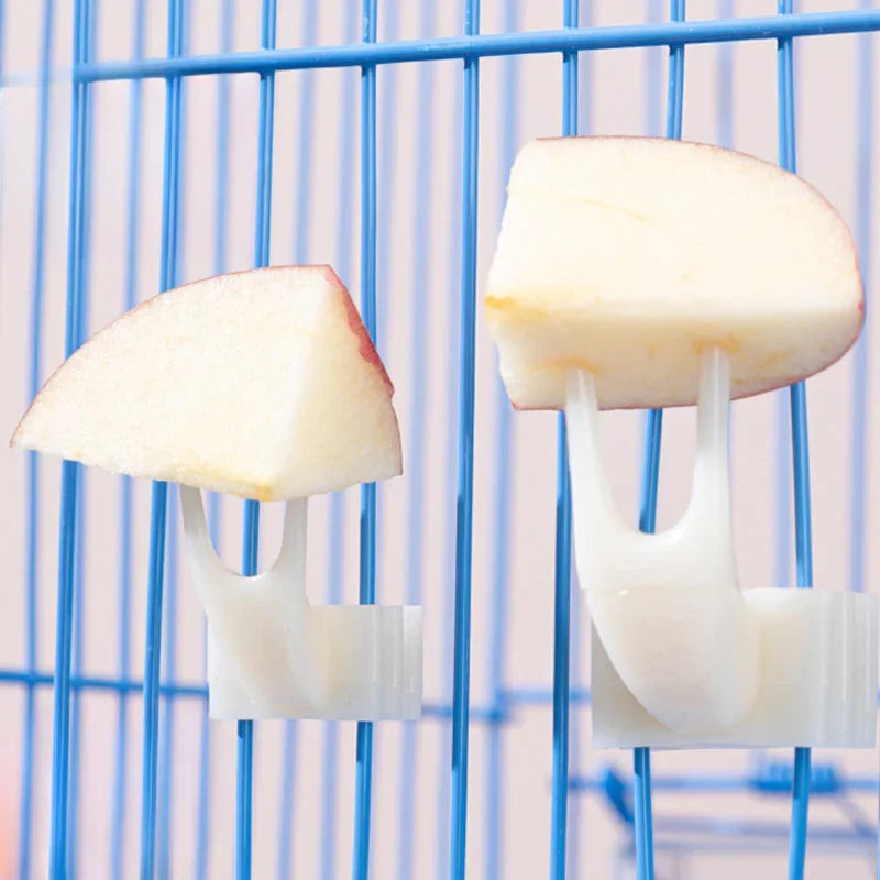 Bird Parrot Fruit Fork Pet Supplies Plastic Food Rack Cage Feeding Pet Supplies Fruit Snack Fork Bird Cage Accessories