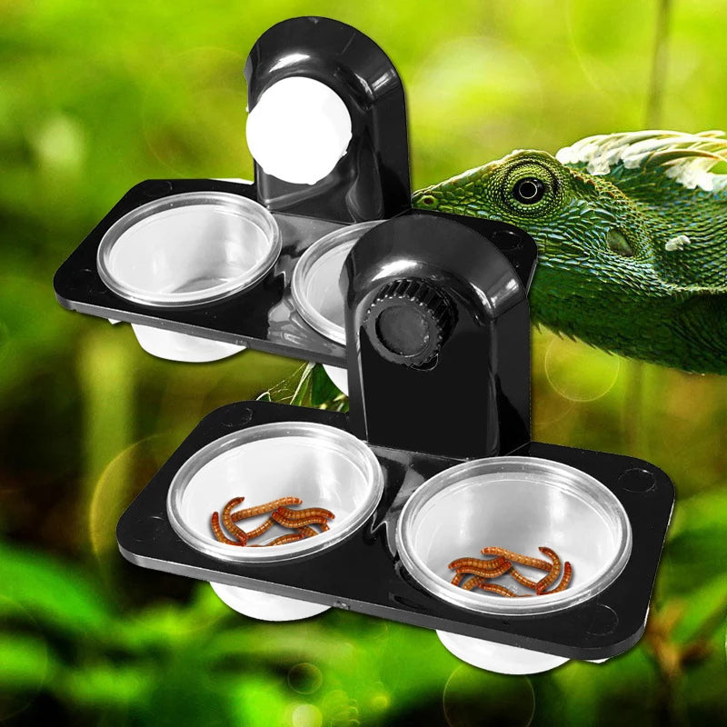 Gecko Terrarium Food and Water Feeders; Reptile Breeding Tank; Ideal Insect Ant Nest Box for Snakes.