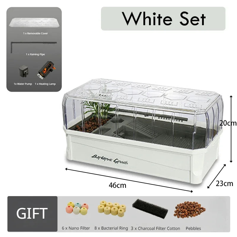 Terrarium Reptile Habitat Breeding Box Acrylic Turtle Reptile Cage Hide Enclosure Lizard Box Turtle Lamp Breeding Box Observe