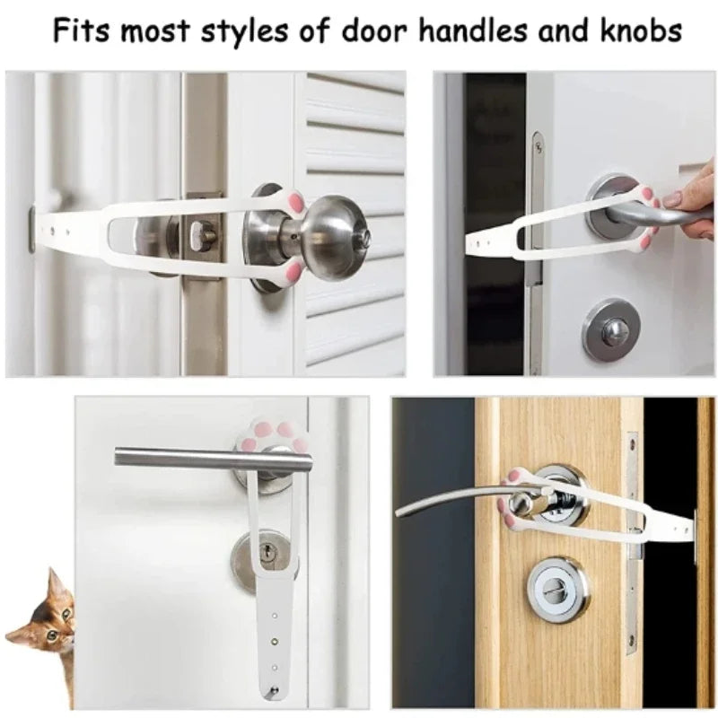 Punch-Free Pet Door Opener Adjustable Cat Door Holder Latch Easy Installation Pet Flap Door for Dog Cats Pet Supplies