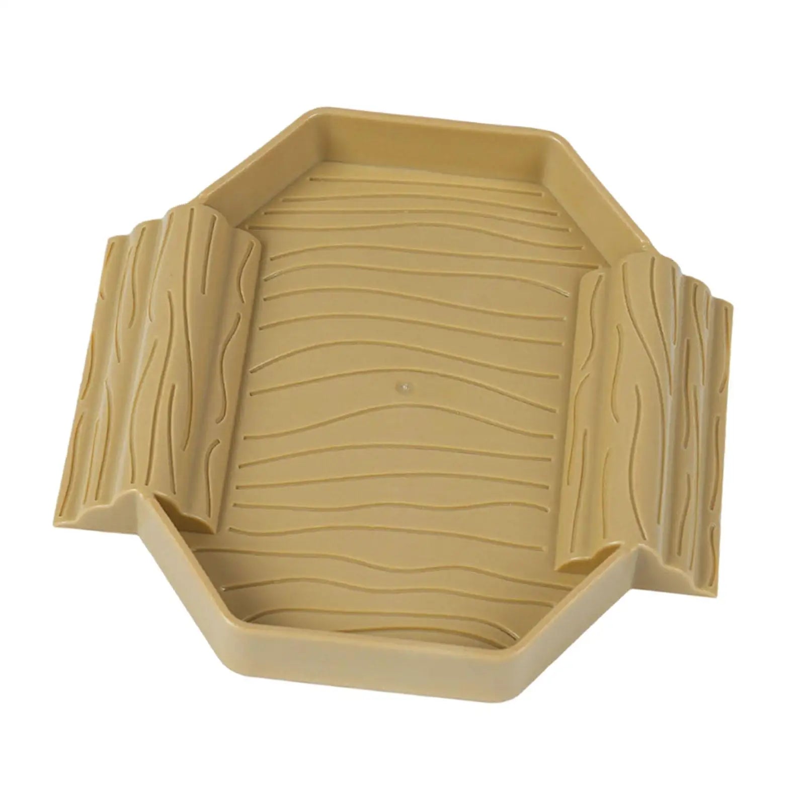 Turtle Bathing Pool Reptile Water Bowl Fish Tank Decoration with Double Ladder Food Dish Tortoise Feeder for Turtle