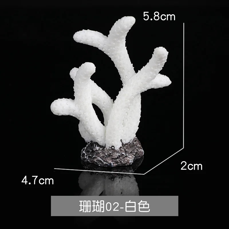 Aquarium Artificial Coral Fish Tank Resin Simulation Coral Starfish Micro Landscape Ornament Reef Aquatic Plants DIY Decoration