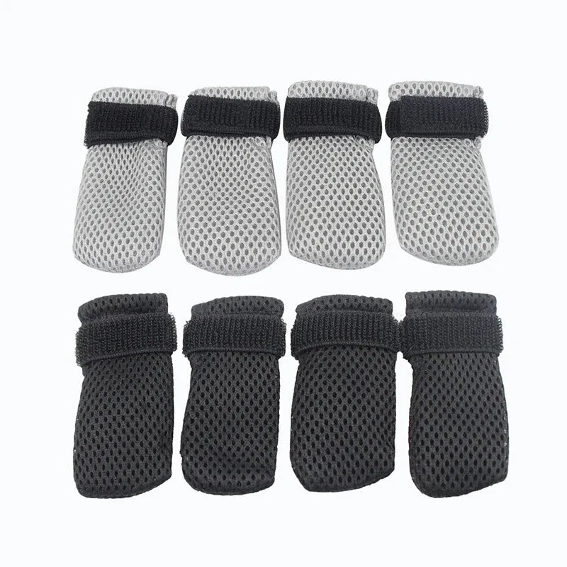 4 Pcs Cat Socks Anti-Scratch Anti Skid Protective Cats Shoes Elastic Soft Fabric Non-Slip Kitten Foot Cover Pet Supplies