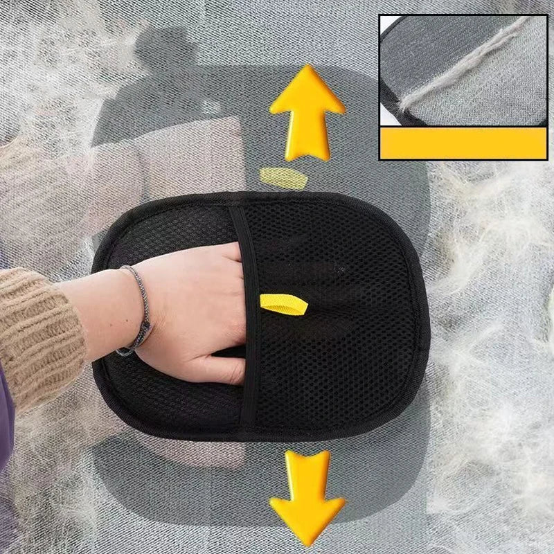 Reusable Electrostatic Pet Hair Removal Mitts Cat Dog Hair Remover Brush Sticking Device Home Hair Scraper Cat Grooming Gloves