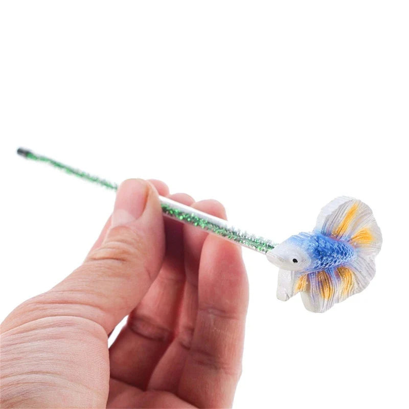 Betta Training Wand Simulation Betta Wand Betta Fish Training for Fish Active Aquariums Wand Fishtanks Accessories