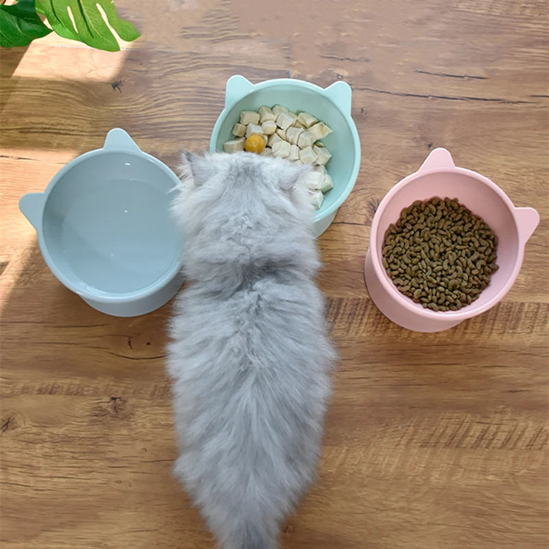 Tilted Cat Food Bowl Elevated Cat Bowl Ergonomic Cat Food Dish Anti Vomiting Raised Cat Food Bowl Non Slip for Cats Dogs