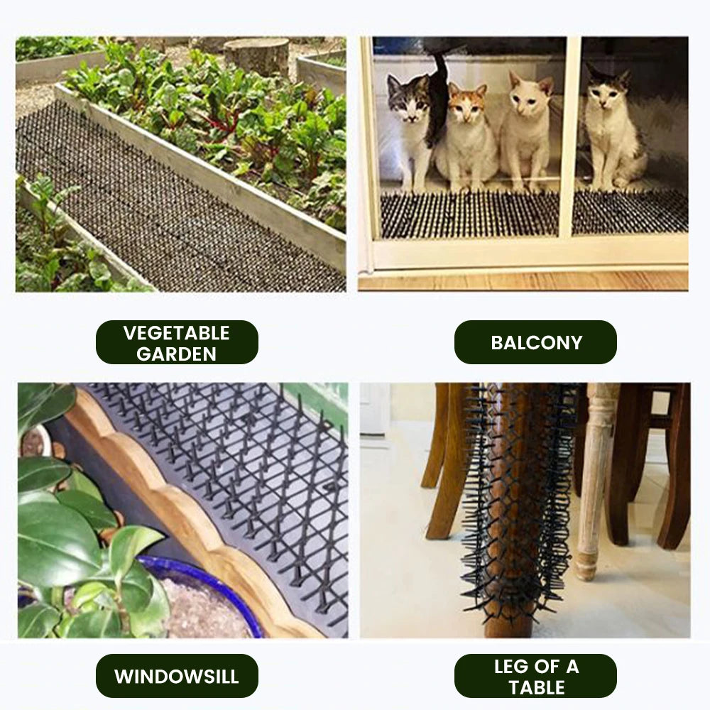 12Pcs Cat Thorn Mat Garden Anti-Cat Dog Repellent Mat Protects Plants Indoor Outdoor Garden Deterrent Devices Home Dog Repellent