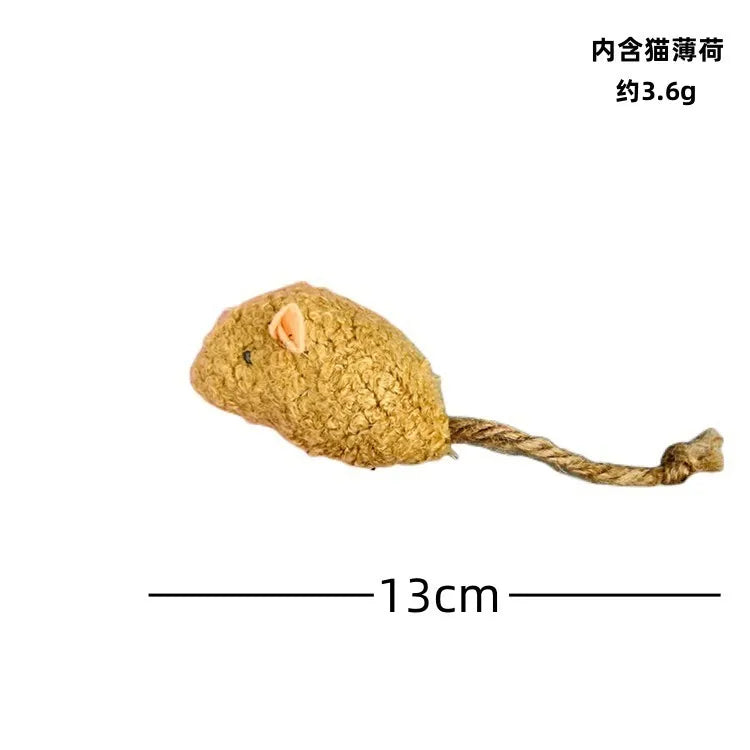 3-200 Pcs Rattle Cat Mouse Toys Also Prefilled Catnip Faux Fur Cat Toys Interactive Cat Game Catnip Toys for Cats Pet Products