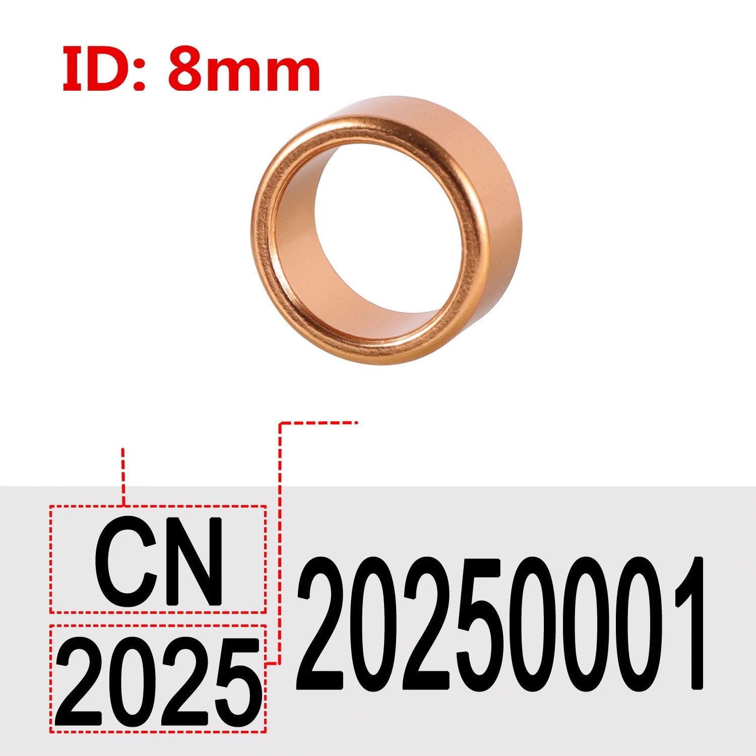 Customize Inner Diameter 8mm/10mm Aluminum Pigeon Foot Ring  Print ''Country Code + Year + Serial Number" Bird Foot Ring 30 Pcs