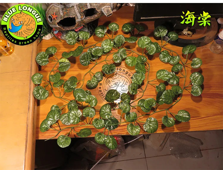 Reptile Landscaping Vine Fake Branches Rainforest Foam Rattan Terrarium Decor Habitat Decoration for Lizard Chameleon