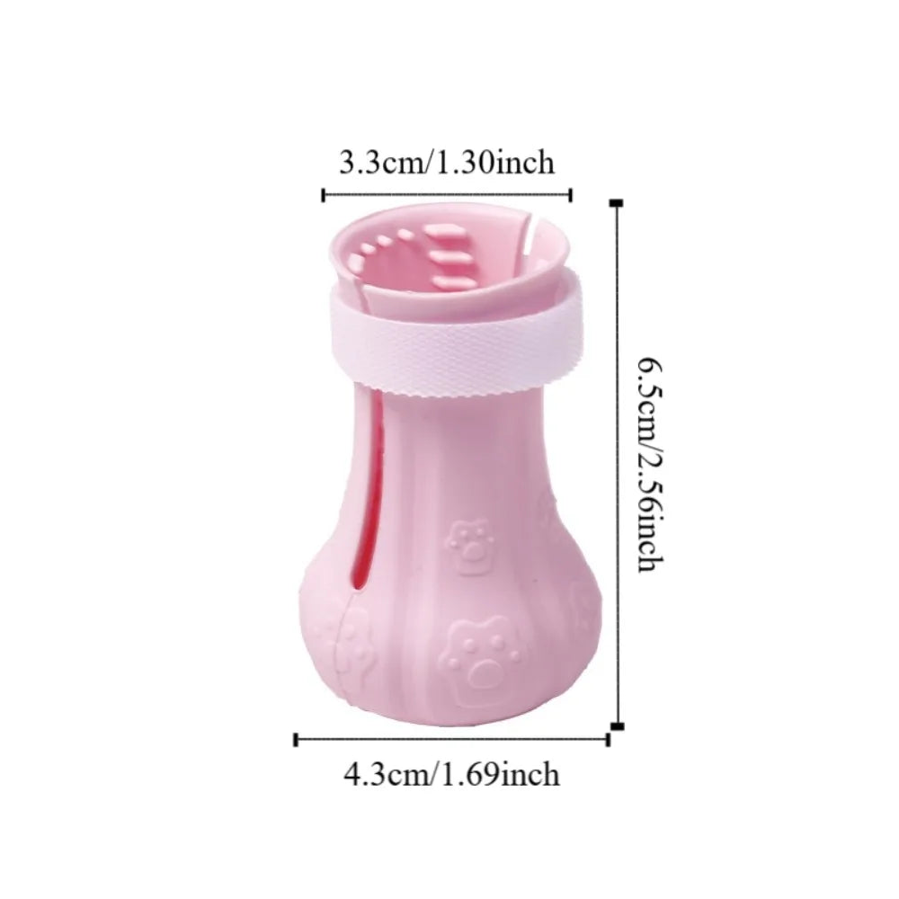 4PCS Adjustable Cat Foot Cover Silicone Multi-Color Anti-Scratch Cat Shoes Waterproof Cat Claw Protector Pet Grooming